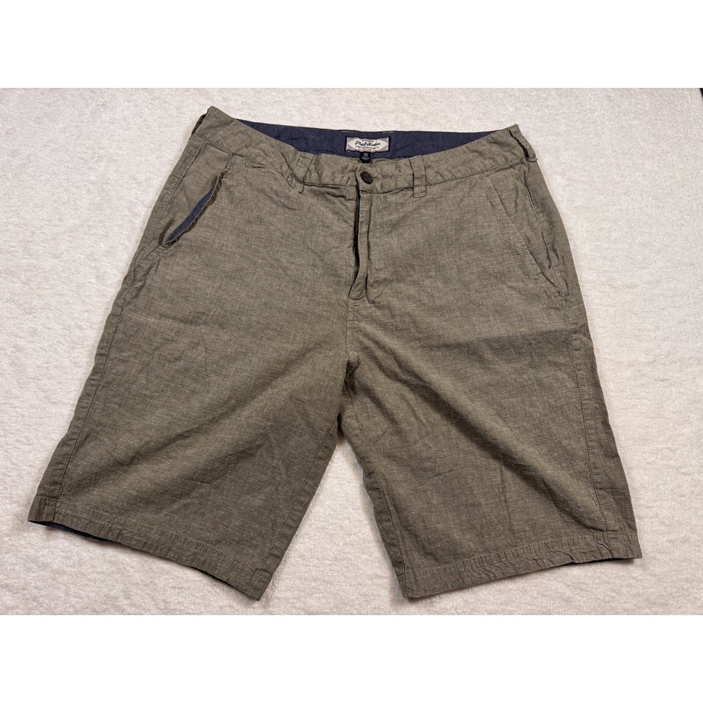 Flag & Anthem Dry Goods Supply Men's‎ Khaki Linen Blend Shorts Size 35